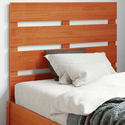 vidaXL Cabecero de cama madera maciza de pino marrón cera 90 cm