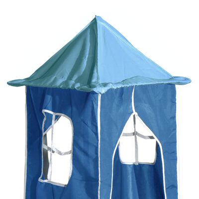 vidaXL Cama alta para niños con torre madera pino azul 90x190 cm