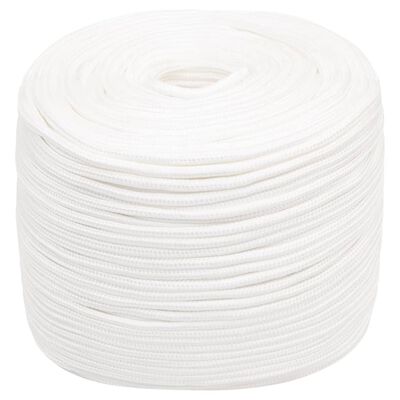 vidaXL Cuerda de barco polipropileno blanco intenso 8 mm 50 m