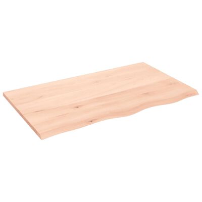 vidaXL Encimera de baño madera maciza sin tratar 100x60x2 cm