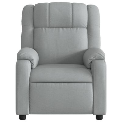 vidaXL Sillón reclinable de tela gris claro