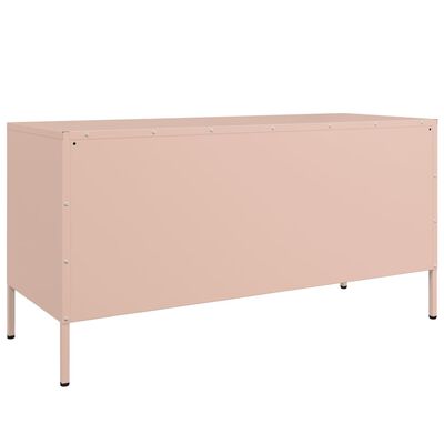 vidaXL Mueble de TV de acero rosa 100,5x39x50,5 cm