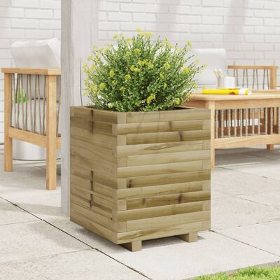 vidaXL Jardinera madera de pino impregnada 40x40x49,5 cm