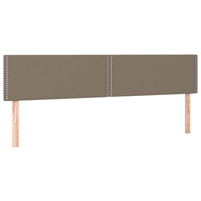 vidaXL Cama box spring con colchón tela gris taupe 160x200 cm