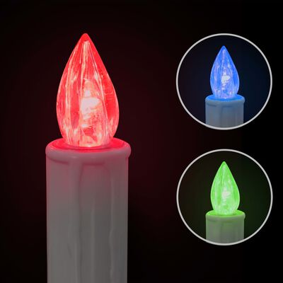 vidaXL Velas LED inalámbricas de Navidad mando distancia 30 uds RGB