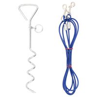 vidaXL Cable de amarre para perros con estaca de tierra 3 m