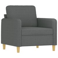 vidaXL Sillón de tela gris oscuro 60 cm