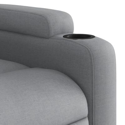 vidaXL Sillón de masaje reclinable de pie de tela gris claro