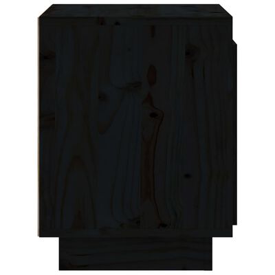 vidaXL Mesitas de noche 2 uds madera maciza de pino negro 40x30x40 cm