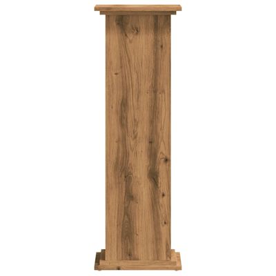 vidaXL Soportes de planta madera ingeniería roble artisian 33x33x100cm