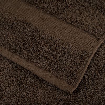 vidaXL Toallas de mano SOLUND 10 unidades marrón 50x100 cm 600 gsm