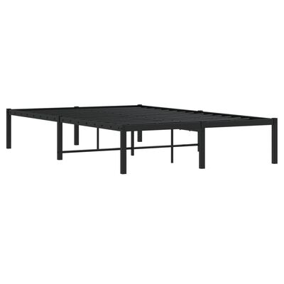 vidaXL Estructura de cama de metal negro 120x200 cm