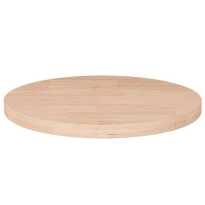 vidaXL Superficie de mesa redonda madera de roble sin tratar Ø50x2,5cm