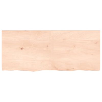 vidaXL Tablero de mesa madera maciza roble sin tratar 120x50x(2-4) cm