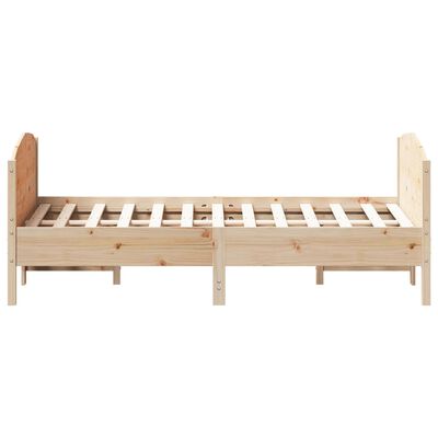 vidaXL Estructura de cama sin colchón madera maciza de pino 120x190 cm