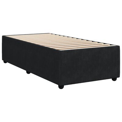 vidaXL Cama box spring con colchón cuero sintético negro 90x190 cm