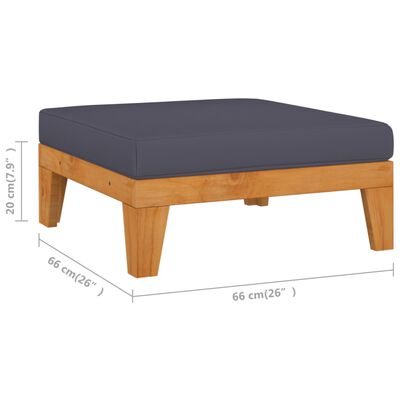 vidaXL Juego muebles de jardín y cojines 6 pzas madera maciza acacia