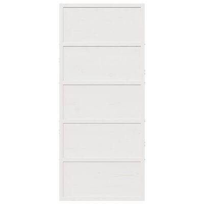 vidaXL Puerta de granero madera maciza pino blanca 90x208 cm