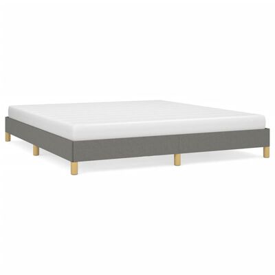 vidaXL Cama sin colchón de tela gris oscuro 180x200 cm