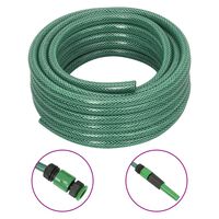 vidaXL Manguera de jardín con accesorios PVC verde 0,5" 10 m