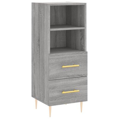 vidaXL Aparador alto madera contrachapada gris Sonoma 34,5x34x180 cm