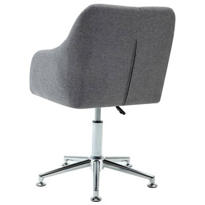 vidaXL Silla de comedor giratoria tela gris claro