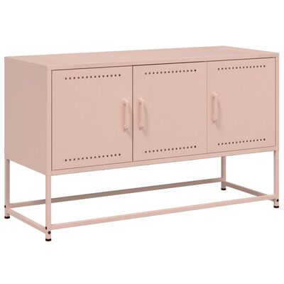 vidaXL Mueble para TV de acero rosa 100,5x39x60,5 cm