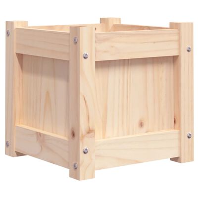 vidaXL Jardinera madera maciza de pino 31x31x31 cm