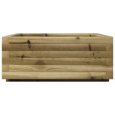 vidaXL Jardinera de madera de pino impregnada 60x60x26,5 cm