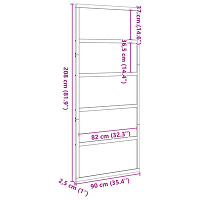 vidaXL Puerta de granero madera maciza pino blanca 90x208 cm