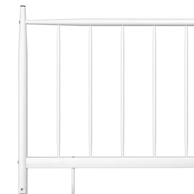 vidaXL Estructura de cama sin colchón metal blanco 180x200 cm