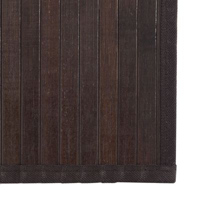 vidaXL Alfombra rectangular bambú marrón oscuro 70x100 cm