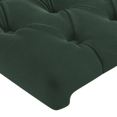 vidaXL Cabeceros 4 unidades de terciopelo verde oscuro 90x7x78/88 cm