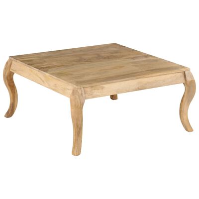 vidaXL Mesa de centro de madera maciza de mango 80x80x40 cm