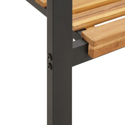 vidaXL Juego de comedor de jardín 7 pzas madera maciza acacia y metal