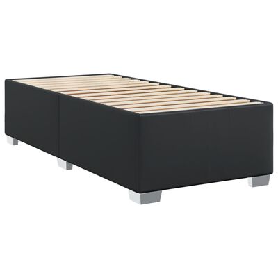 vidaXL Cama box spring con colchón cuero sintético negro 80x200 cm