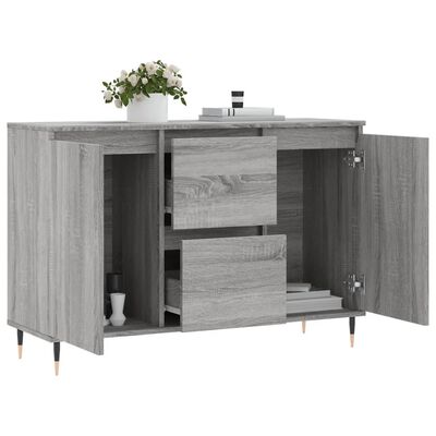 vidaXL Aparador de madera de ingeniería gris Sonoma 104x35x70 cm