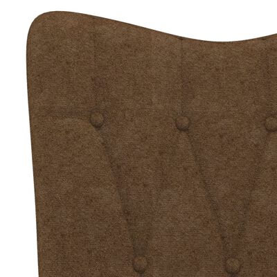 vidaXL Sillón de relax con reposapiés tela marrón