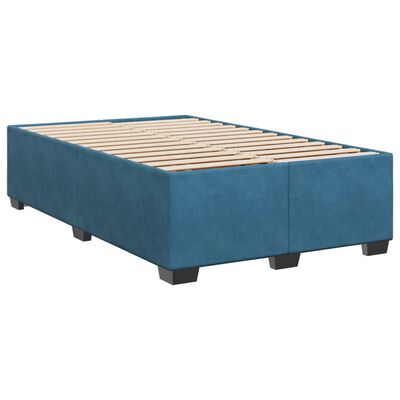 vidaXL Cama box spring con colchón terciopelo azul oscuro 120x200 cm