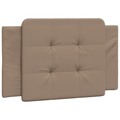 vidaXL Cabecero de cama acolchado cuero sintético capuchino 80 cm