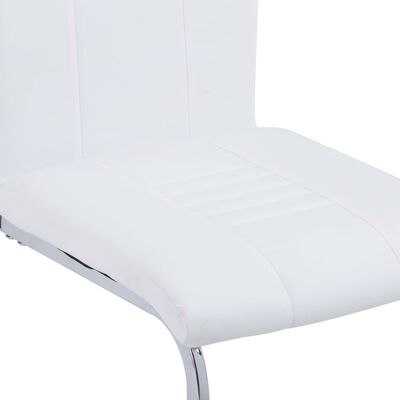 vidaXL Juego de comedor 7 piezas cuero sintético blanco