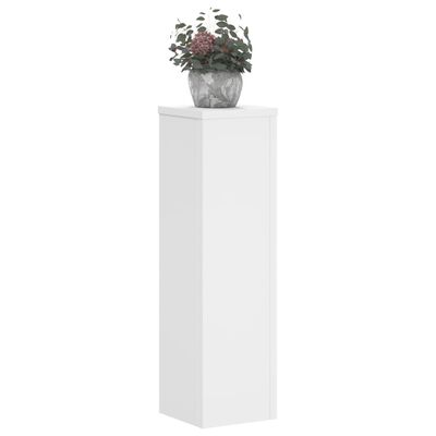 vidaXL Soporte de plantas 2 uds madera ingeniería blanco 17x17x60 cm