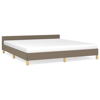 vidaXL Cama sin colchón tela gris taupe 180x200 cm