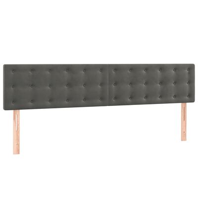 vidaXL Cama box spring con colchón terciopelo gris oscuro 180x200 cm