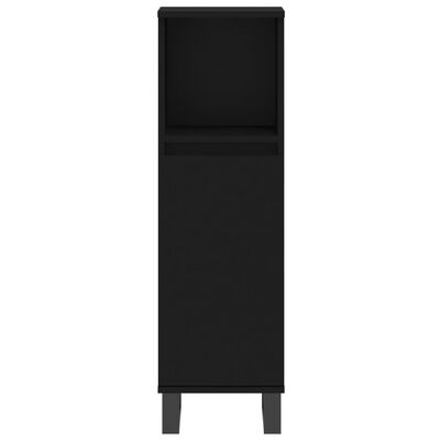 vidaXL Juego de muebles de baño 3 pzas madera contrachapada negro