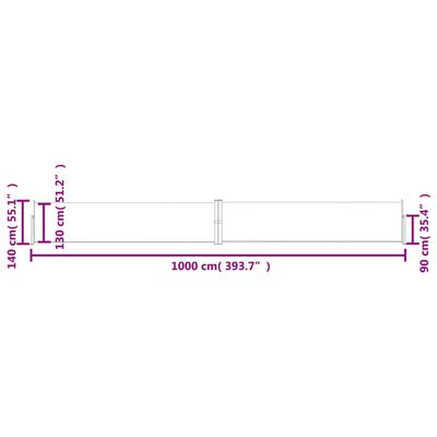 vidaXL Toldo lateral retráctil azul 140x1000 cm