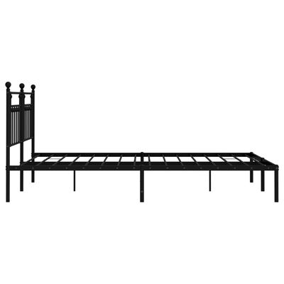 vidaXL Estructura cama sin colchón con cabecero metal negro 183x213 cm