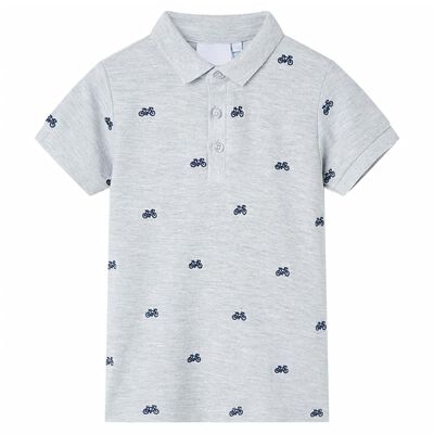 Polo infantil gris melange 92