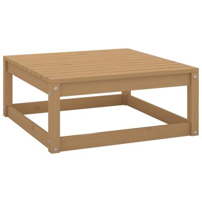 vidaXL Set de muebles de jardín 9 pzs cojines madera pino marrón miel