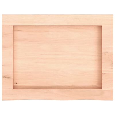 vidaXL Encimera de baño madera maciza sin tratar 40x30x(2-4) cm